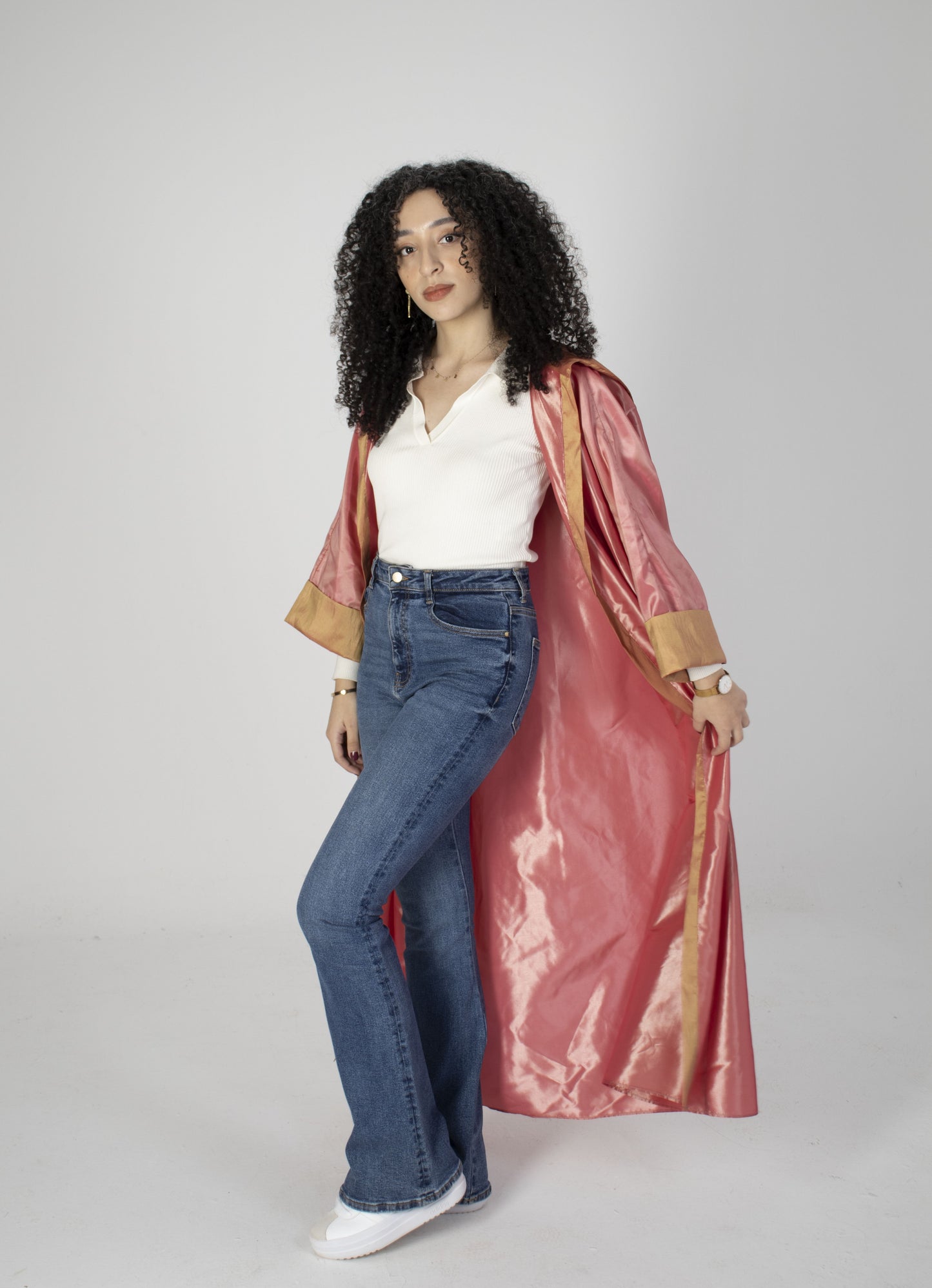 Blush Radiance Satin Kaftan