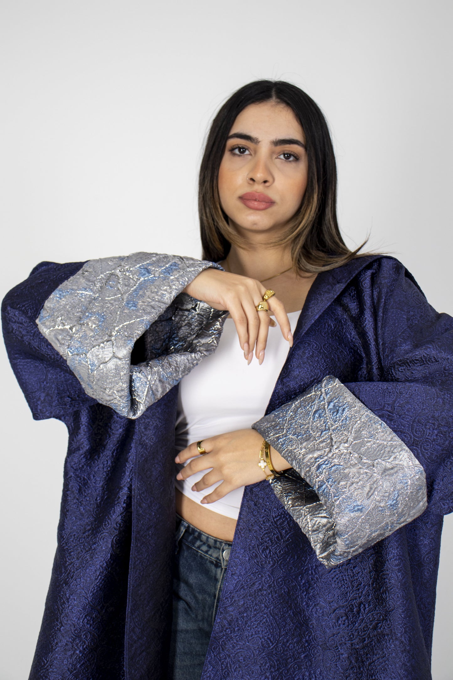 Royal Sapphire Brocade Kaftan