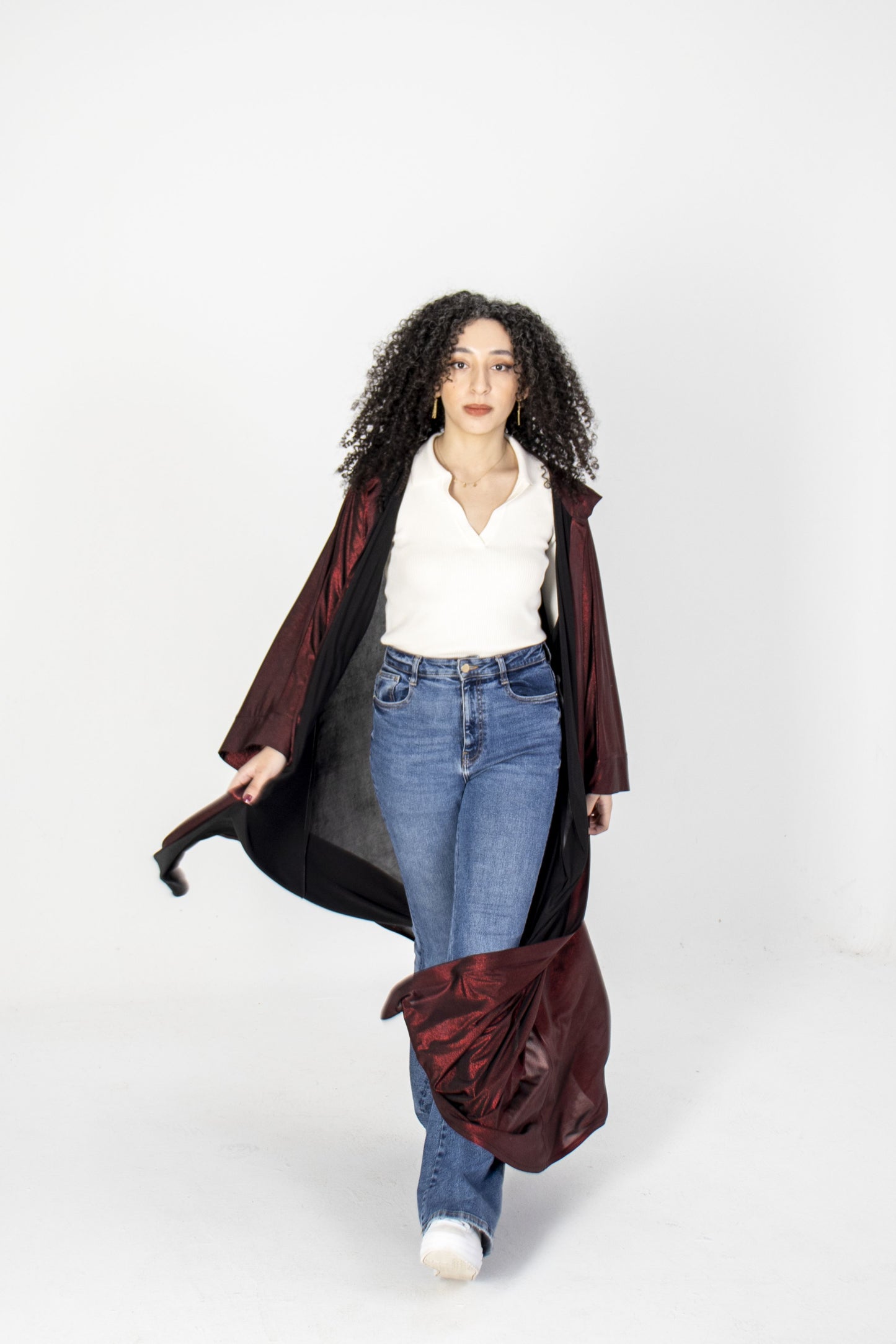 Scarlet Eclipse Sheer Kaftan