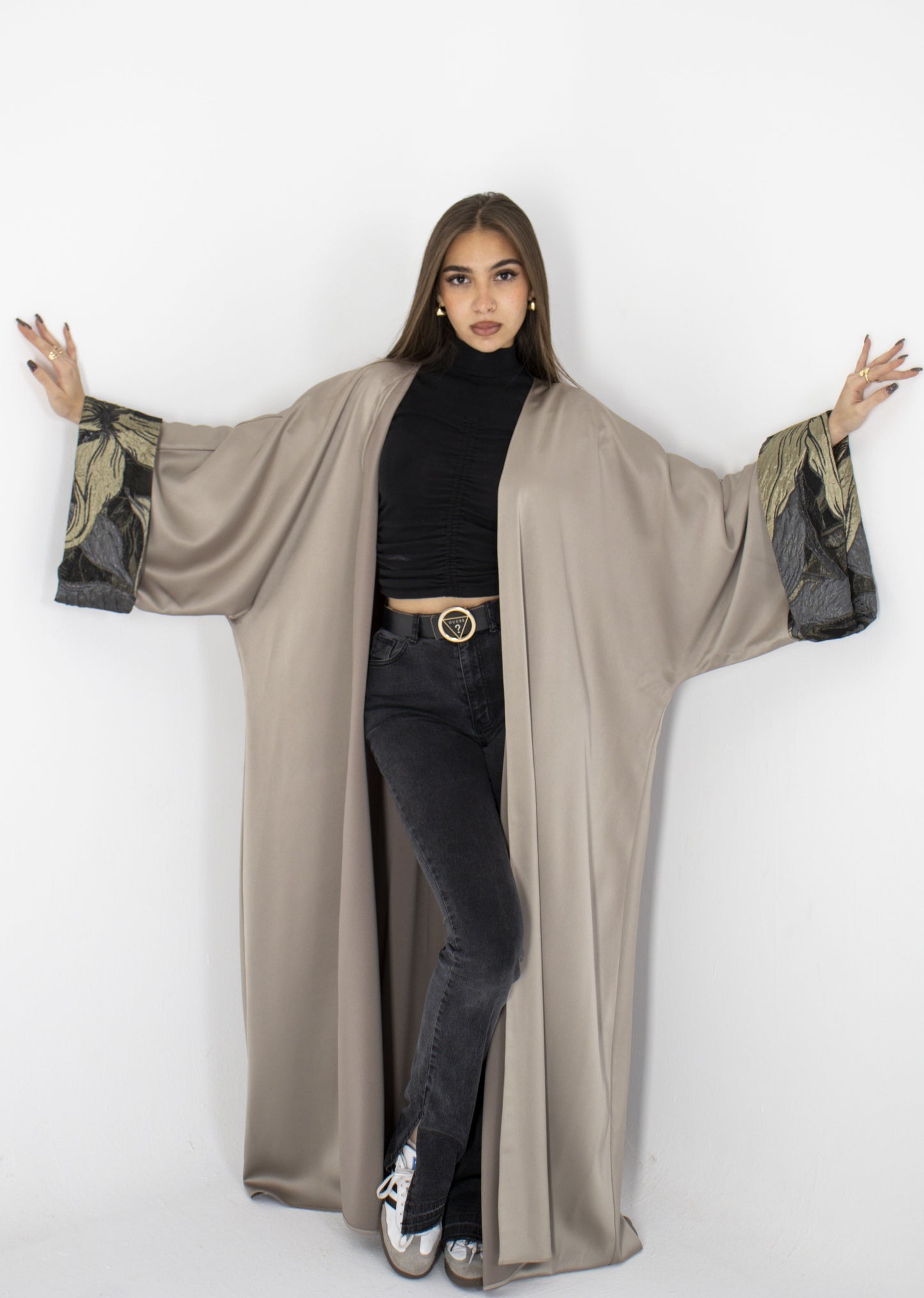 Moonlit Elegance Satin Kaftan