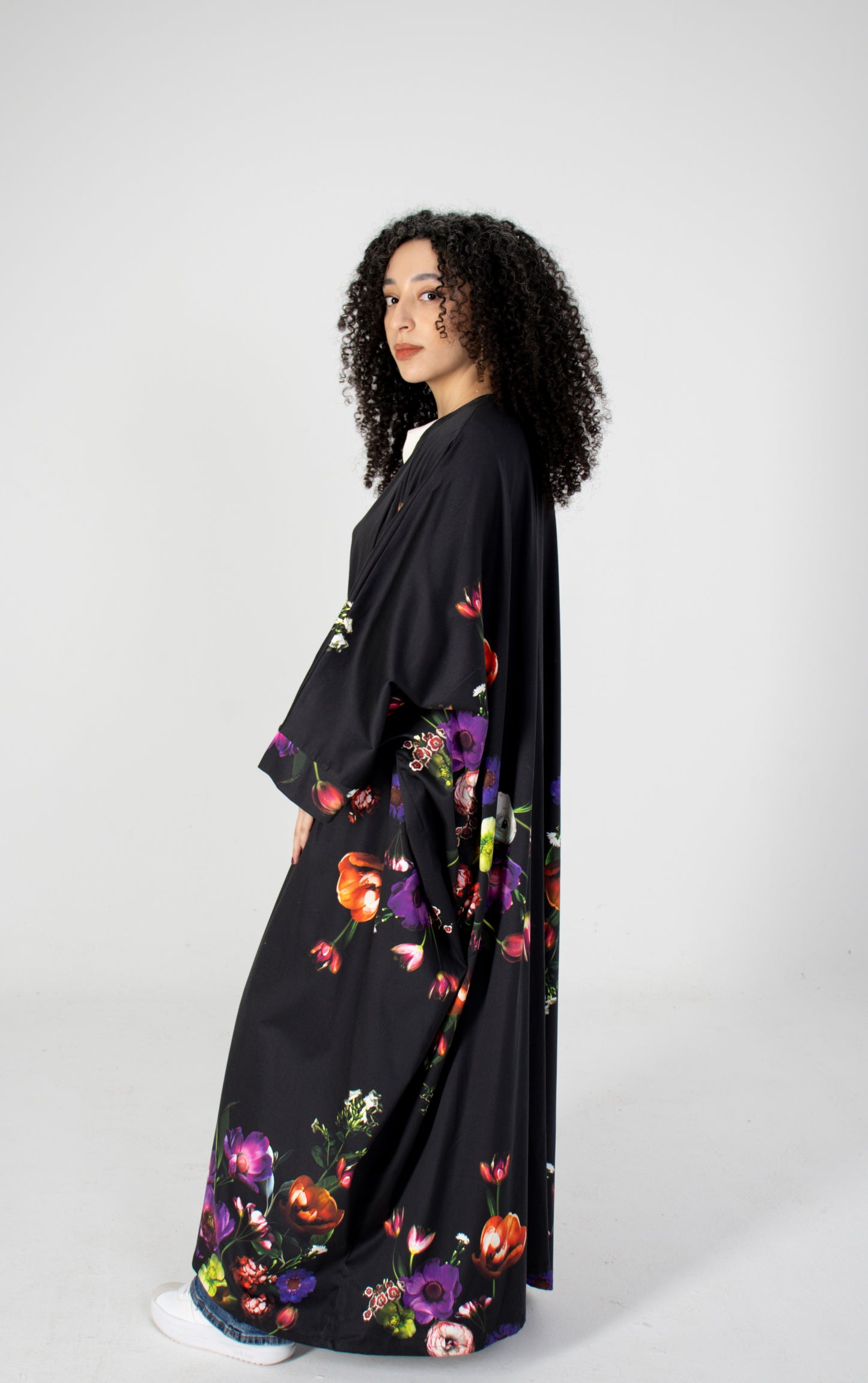 Midnight Bloom Floral Kaftan