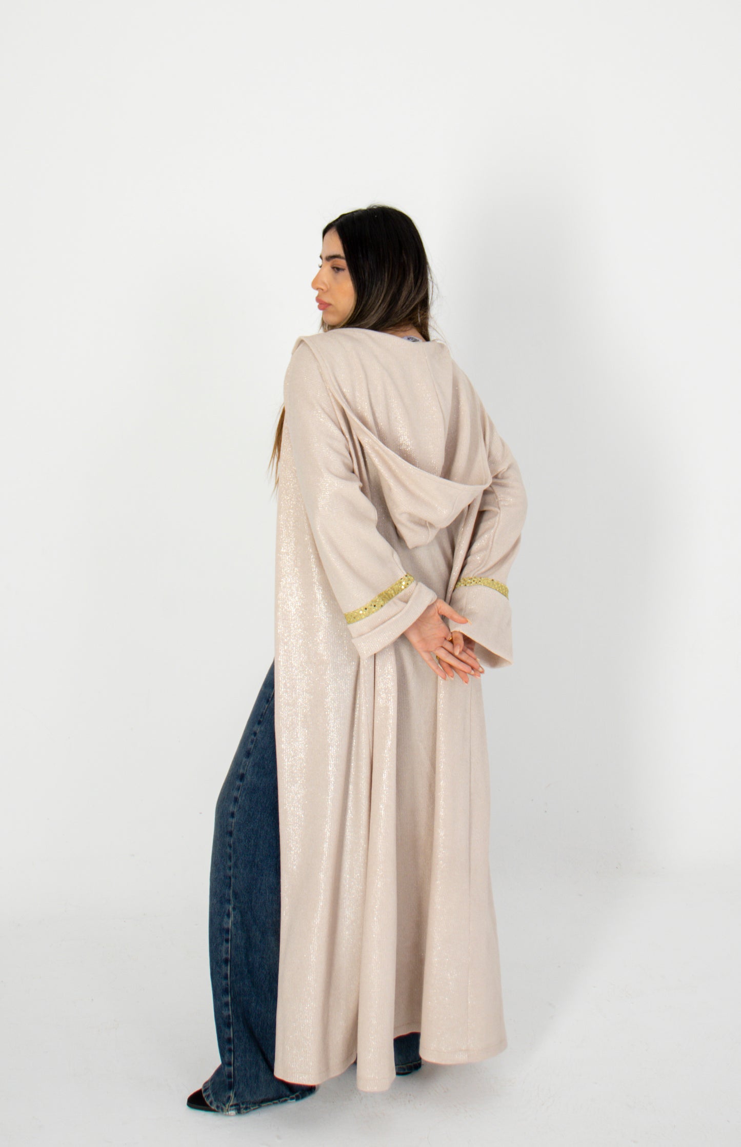 Golden Pearl Hooded Kaftan