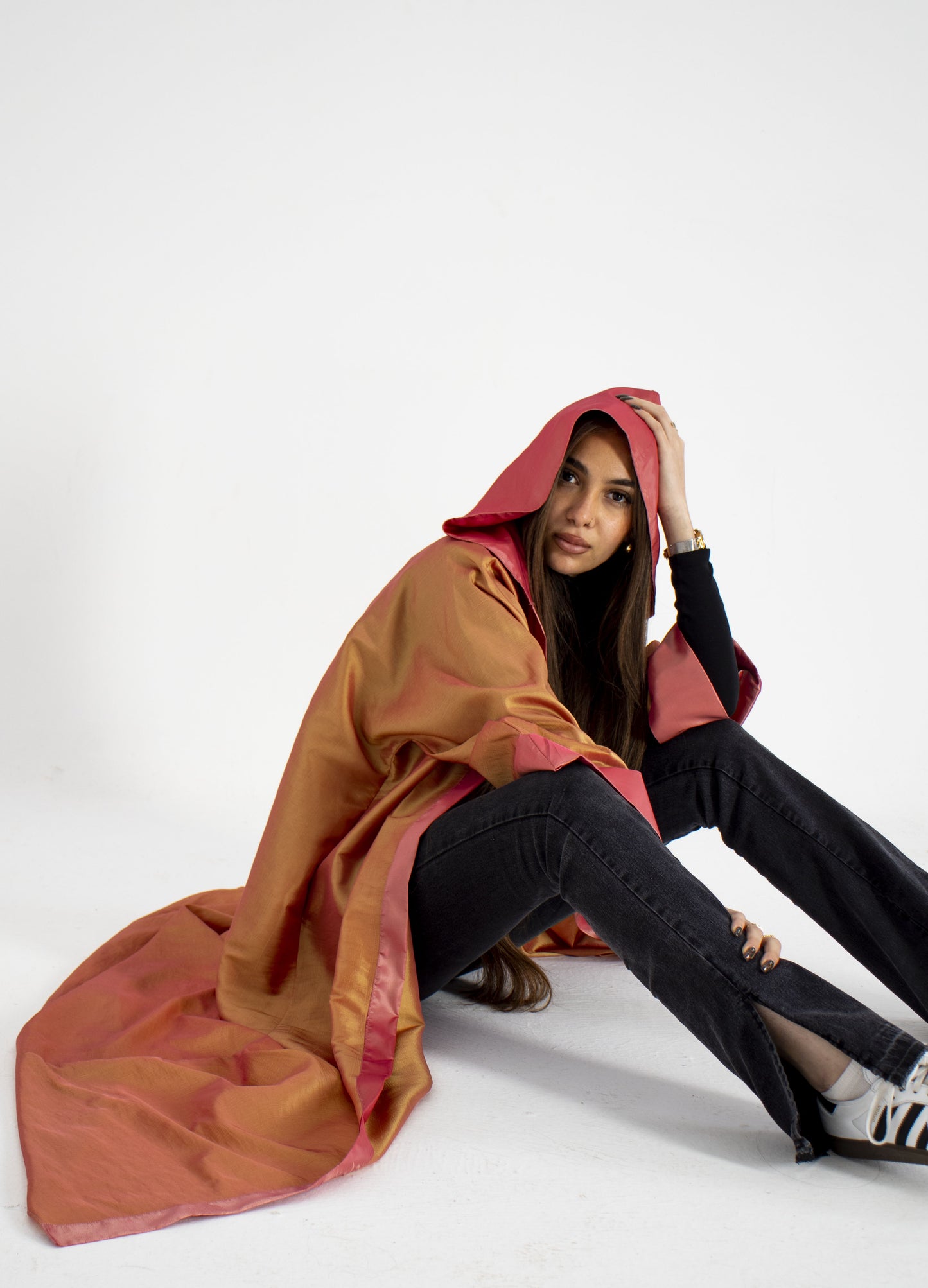 Sunset Glow Satin Kaftan