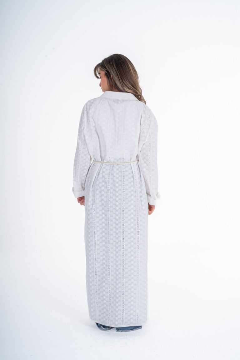 Ivory Whisper Embroidered Kaftan