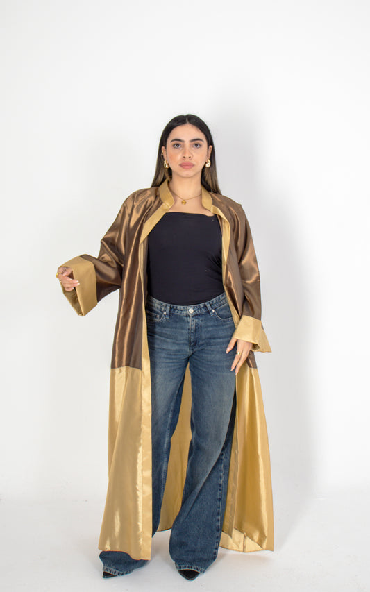 Golden Ember Satin Kaftan