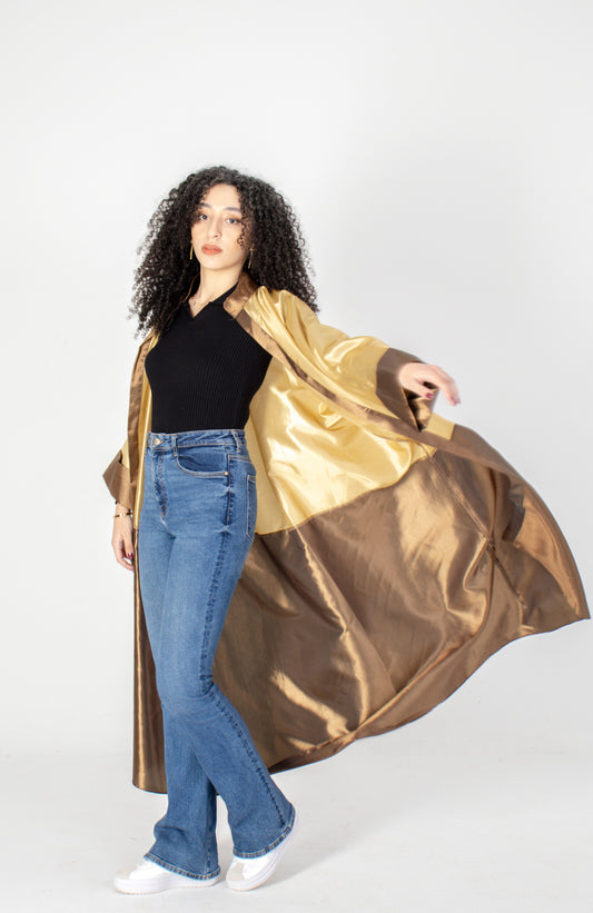 Golden Eclipse Satin Kaftan