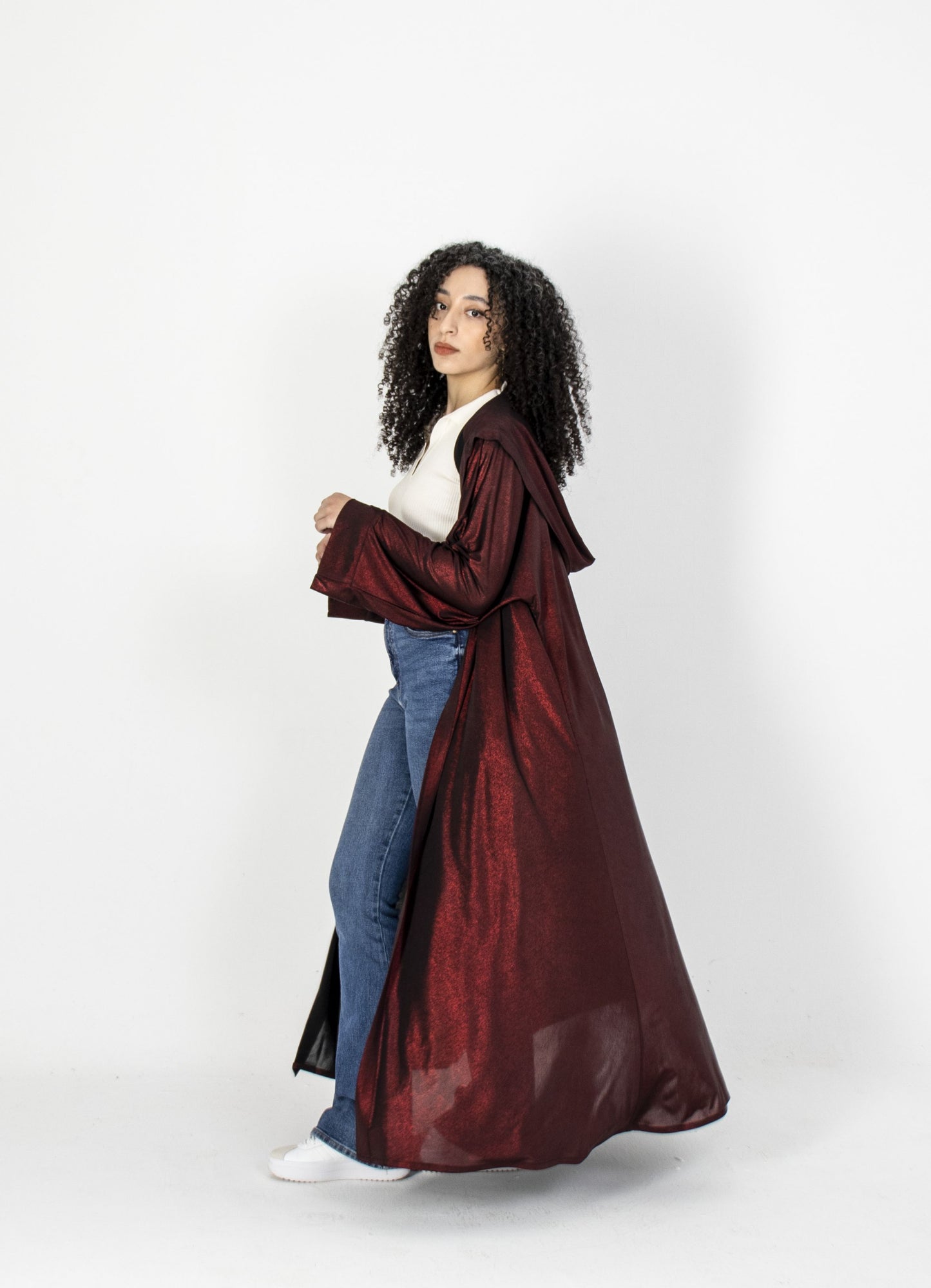 Scarlet Eclipse Sheer Kaftan