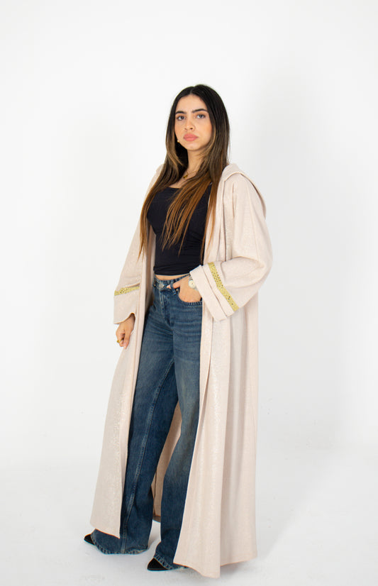 Golden Pearl Hooded Kaftan