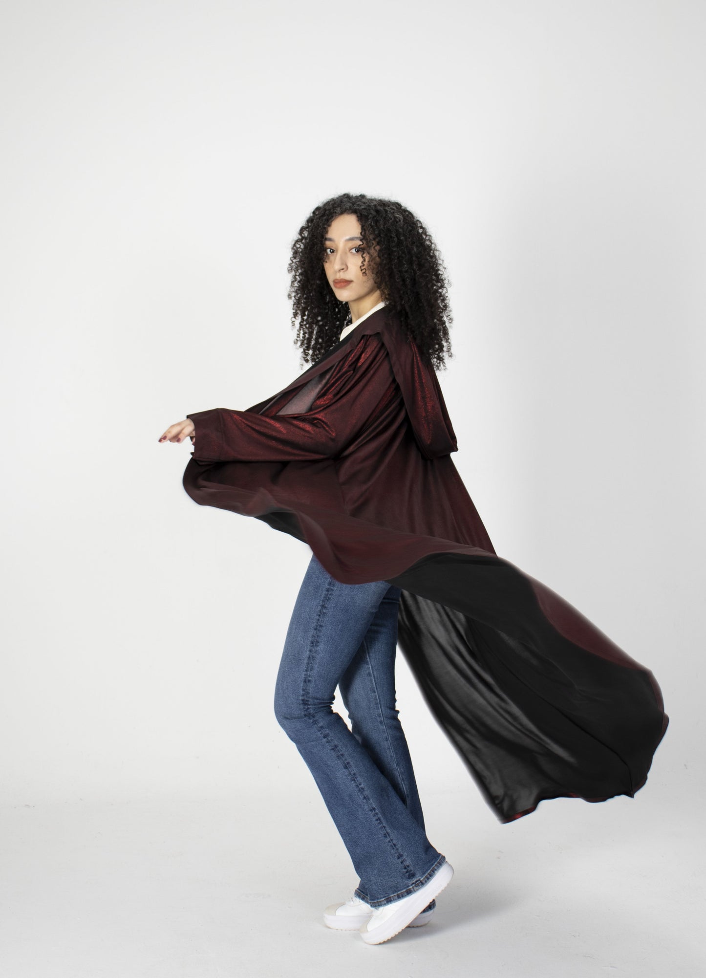 Scarlet Eclipse Sheer Kaftan