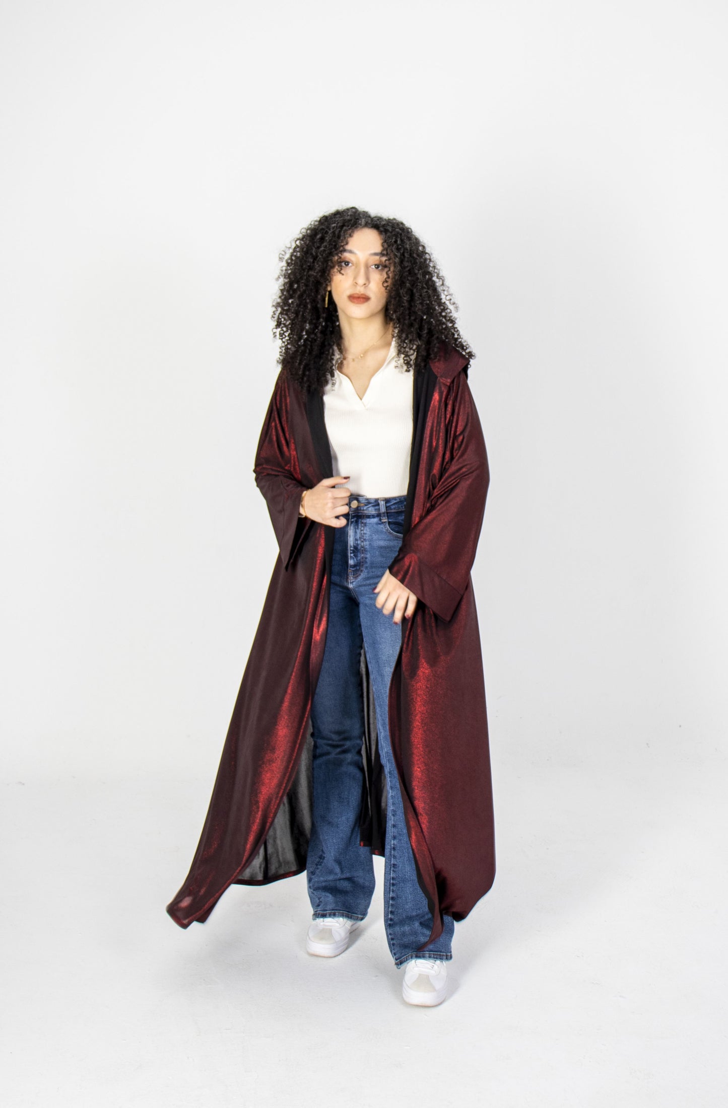 Scarlet Eclipse Sheer Kaftan