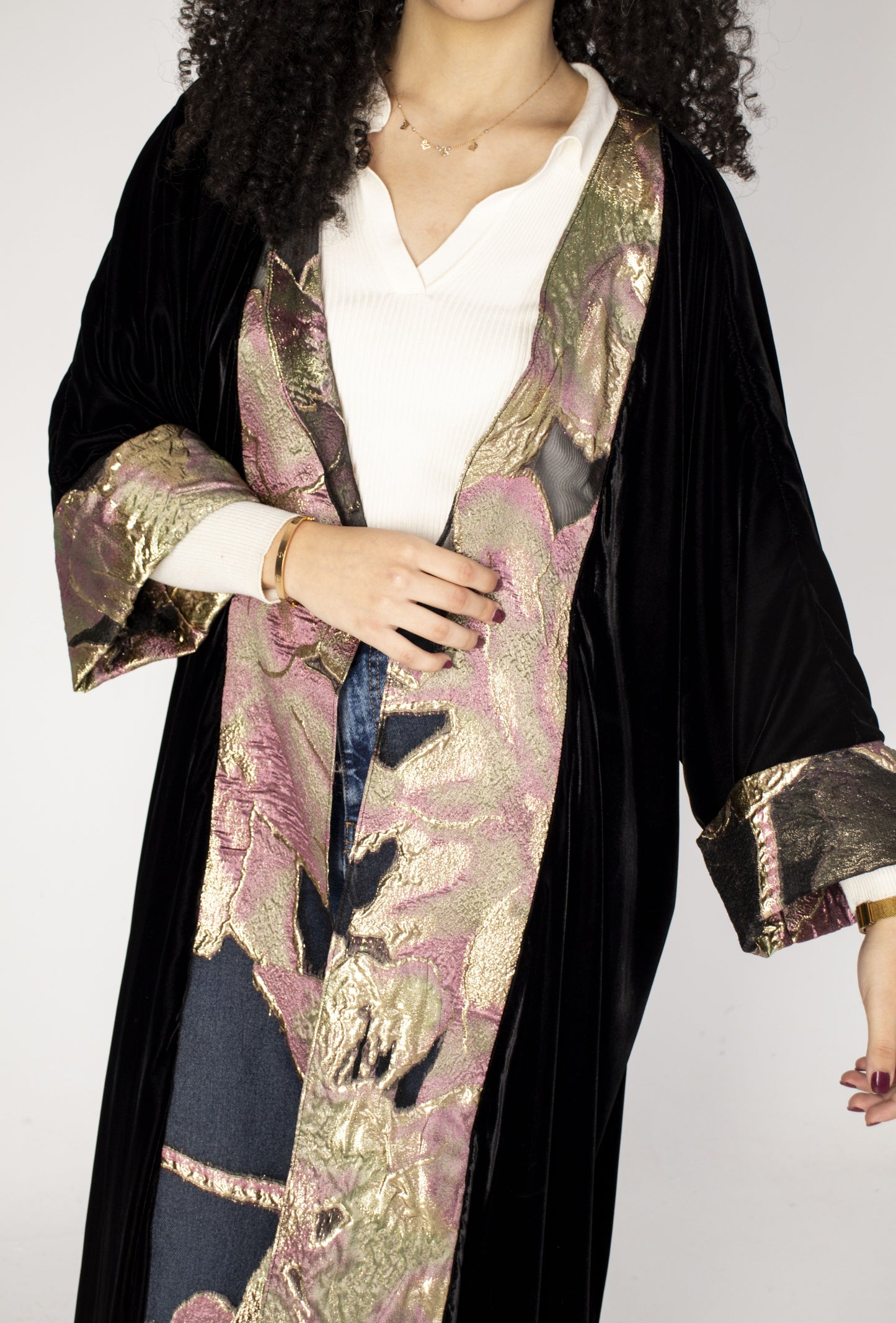 Gilded Noir Velvet Kaftan
